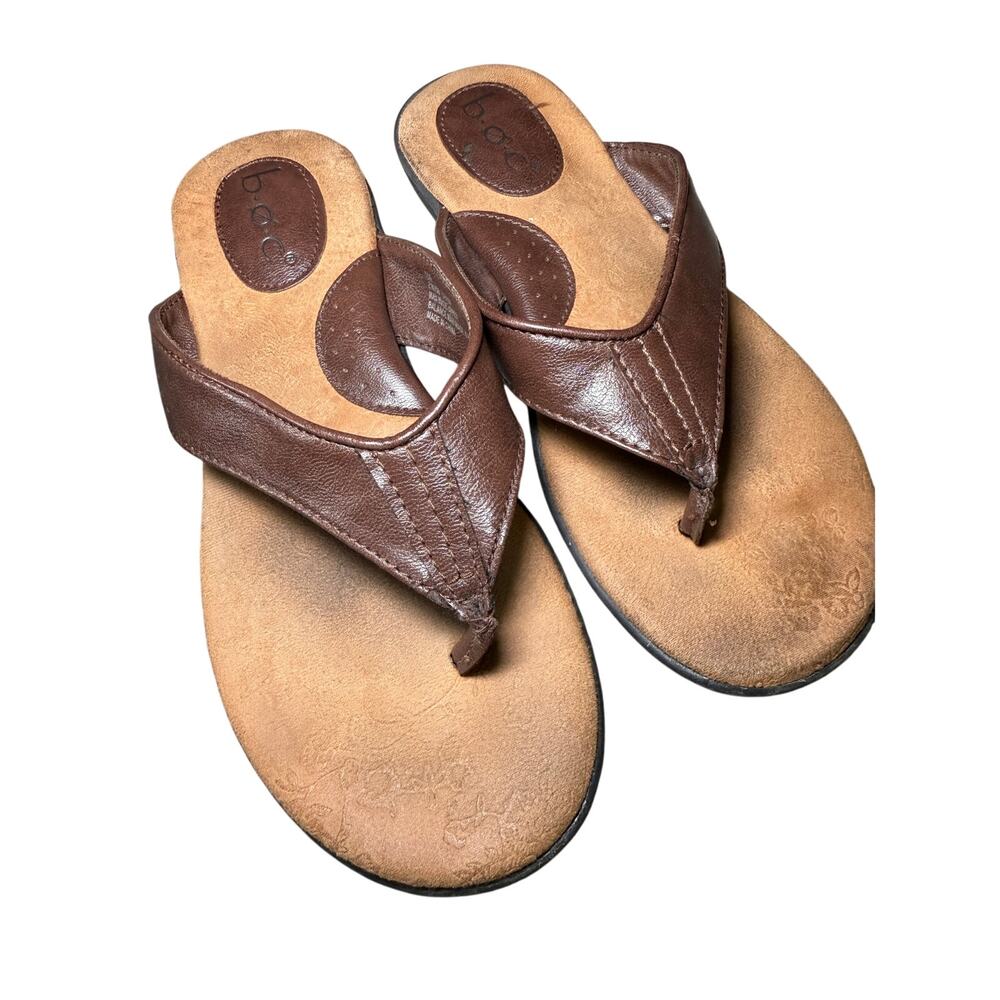 B.O.C zita leather flip flop sandals womens 8 comfort quiet luxury walking - Picture 1 of 4